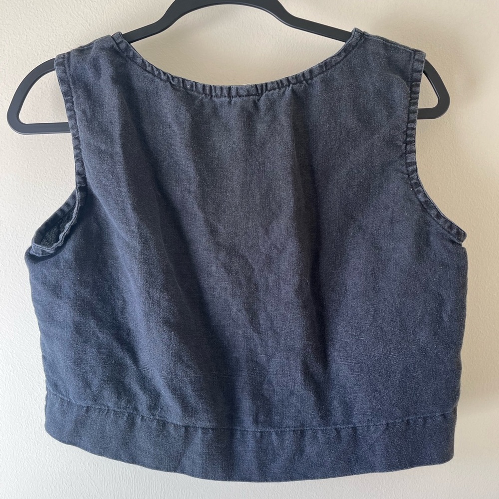 Elizabeth Suzann M Petra Black Midweight linen - Picture 2 of 3